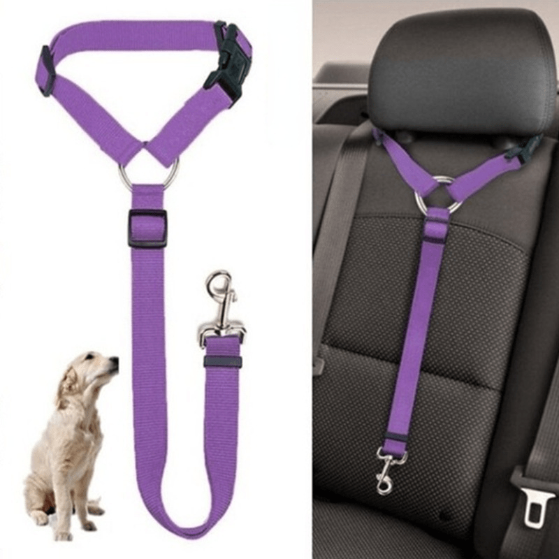 Adjustable Pet Car Seat Belt and Harness for Safe Travels | Dog Harness Collar
