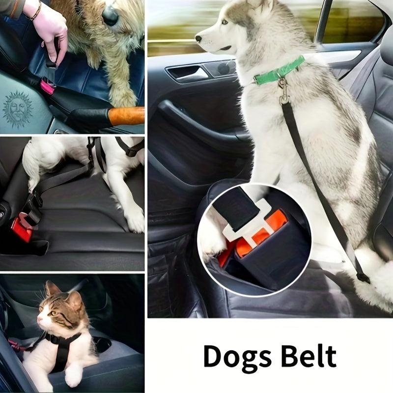 Retractable Pet Seat Belt for Car Adjustable Dog & Cat Safety Harness