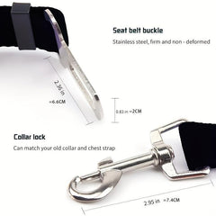 Retractable Pet Seat Belt for Car Adjustable Dog & Cat Safety Harness