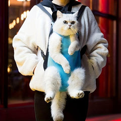 Breathable Pet Backpack for Dogs and Cats - Outdoor Four Legged Carrier