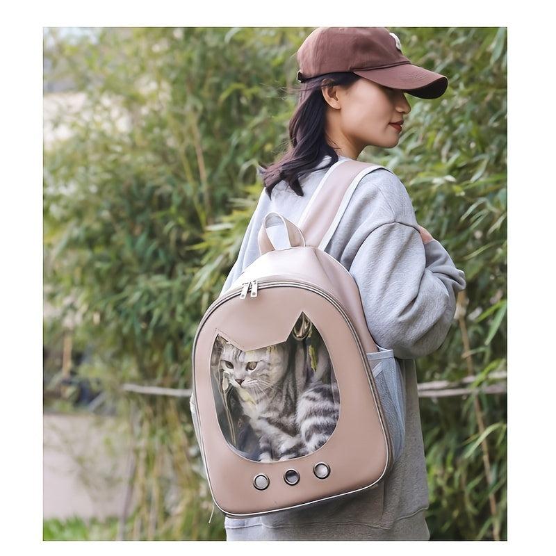 Breathable Pet Backpack For Dog & Cat - Travel Portable Cat Carrier Bag