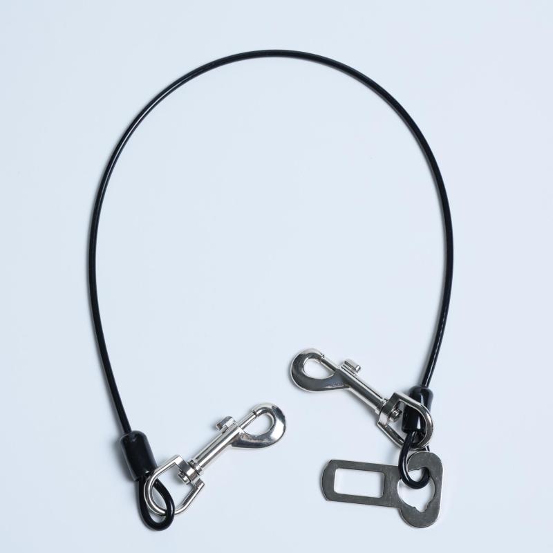 Dog Seat Belt Harness For Car 2pcs Coated Wire Leash Safety Restraint