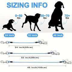 Dog Seat Belt Harness For Car 2pcs Coated Wire Leash Safety Restraint