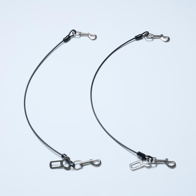Dog Seat Belt Harness For Car 2pcs Coated Wire Leash Safety Restraint