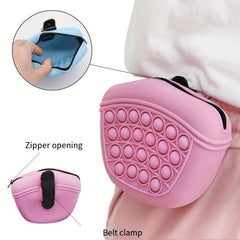 Portable Silicone Dog Treat Pouch with Waist Strap