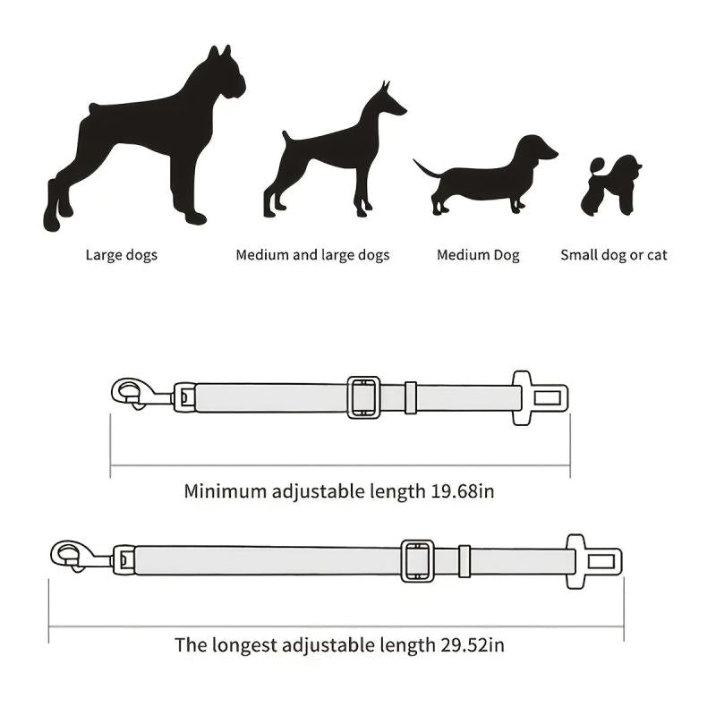 Adjustable Pet Safety Belt & Portable Dog Leash