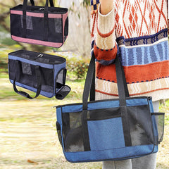 Breathable Mesh Pet Carrier Outdoor Backpack Portable Dog Bag