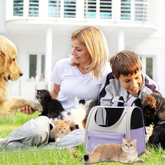 Small Pet Backpack Foldable Cat Carrier Travel Bag