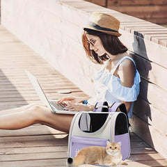Small Pet Backpack Foldable Cat Carrier Travel Bag