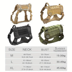 Camouflage Dog Vest Harness for Medium/Large Dogs - Easy Control & Comfortable