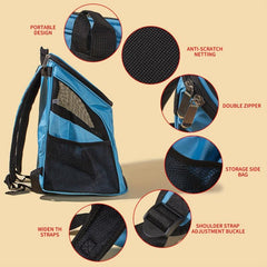 Pet Backpack Breathable Shoulder Dog Bag Foldable Dog Travel Backpack