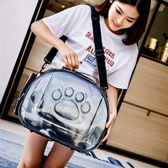 Cat Backpack Transparent Foldable Pet Going Out Bag Portable