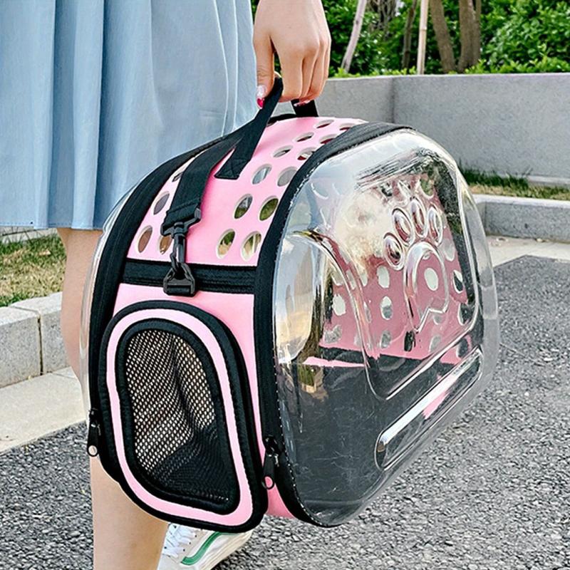 Cat Backpack Transparent Foldable Pet Going Out Bag Portable