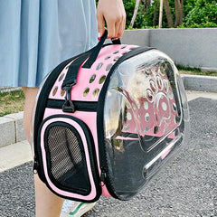 Cat Backpack Transparent Foldable Pet Going Out Bag Portable