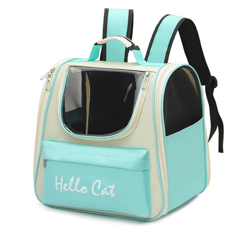 Pet Portable Backpack Pet Shoulder Bag Outdoor Travel Transparent Bag