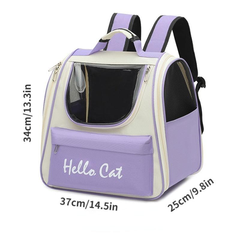 Pet Portable Backpack Pet Shoulder Bag Outdoor Travel Transparent Bag