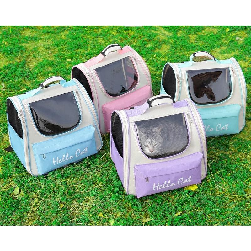 Pet Portable Backpack Pet Shoulder Bag Outdoor Travel Transparent Bag
