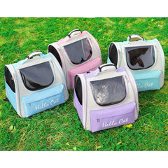 Pet Portable Backpack Pet Shoulder Bag Outdoor Travel Transparent Bag