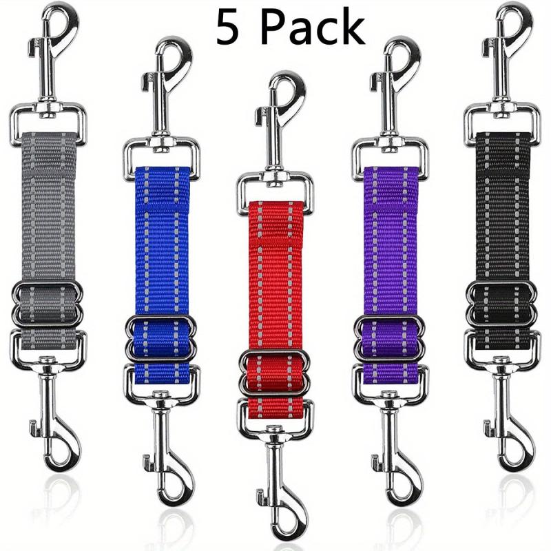 Reflective Dog Safety Collar Clips with Double Ended Clasp