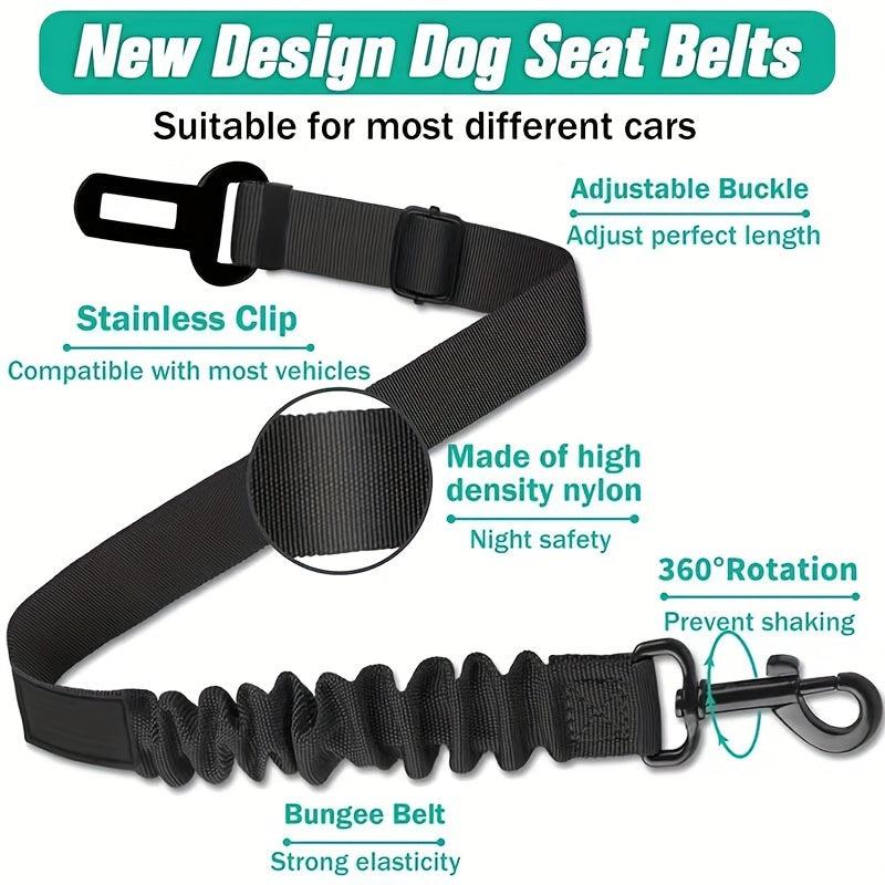 Dog Safety Belt Retractable Car Safety Belt Adjustable Pet Safety Belt