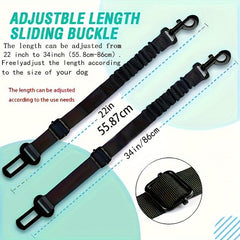 Dog Safety Belt Retractable Car Safety Belt Adjustable Pet Safety Belt