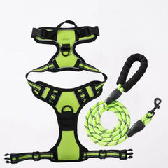 Adjustable Reflective Dog Harness with Traction Rope
