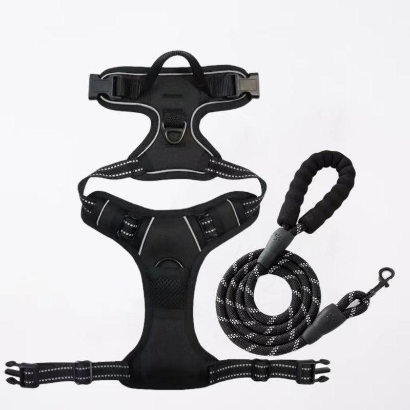 Adjustable Reflective Dog Harness with Traction Rope
