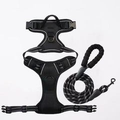 Adjustable Reflective Dog Harness with Traction Rope