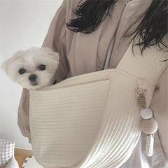 Foldable Pet Sling Carrier for Dogs and Cats - Comfortable Shoulder Bag