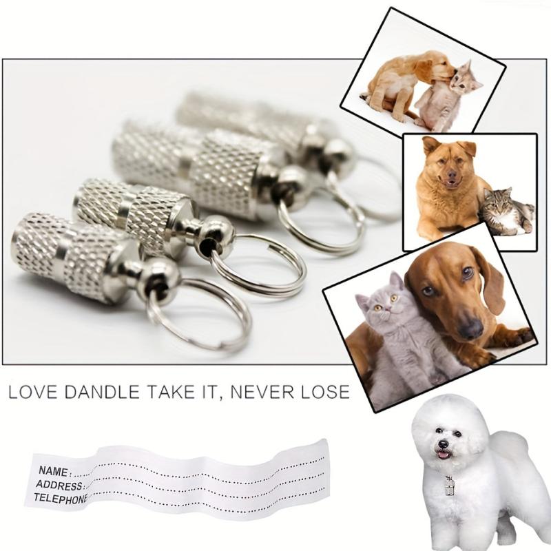 Pet Collar Tube with Storage Pendant & Address Label