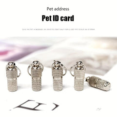 Pet Collar Tube with Storage Pendant & Address Label