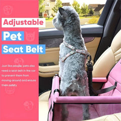 Pet Car Booster Seat For Dog Cat Portable And Breathable Bag With Seat Belt