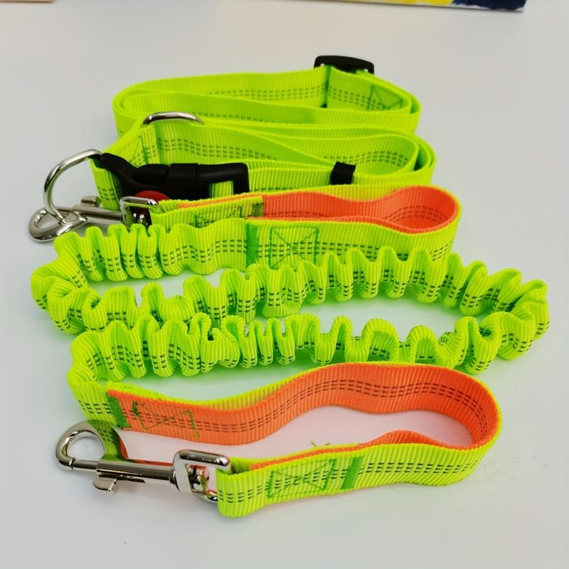 Elastic Nylon Dog Leash for Running, Walking - No Arm Strain