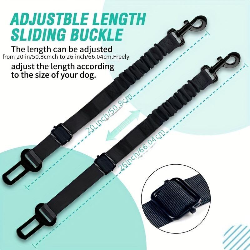 Car Dog Seat Belt Pet Nylon Traction Rope Retractable Car Seat Belt