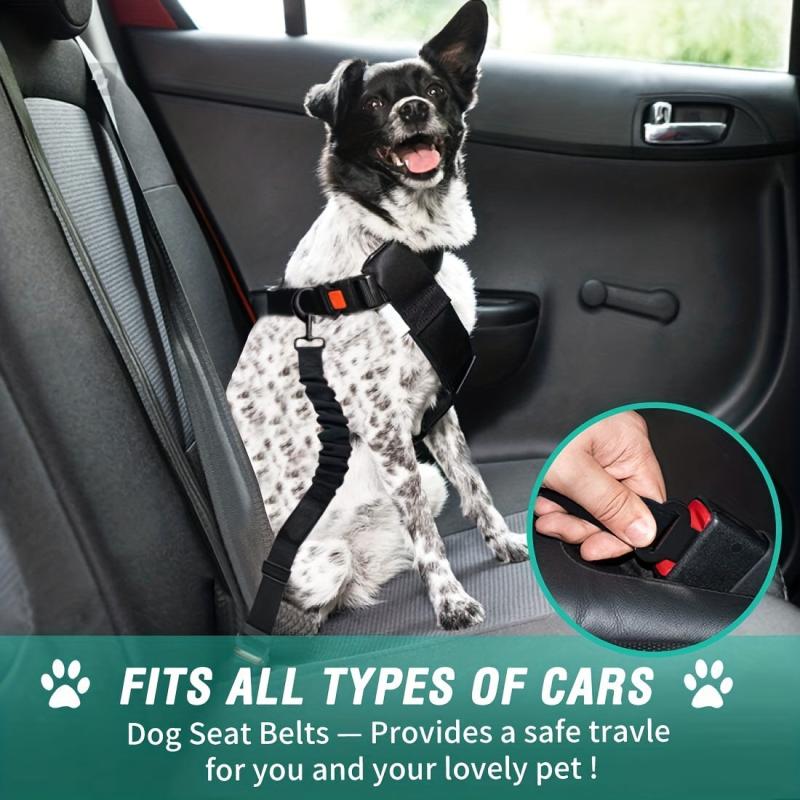 Car Dog Seat Belt Pet Nylon Traction Rope Retractable Car Seat Belt