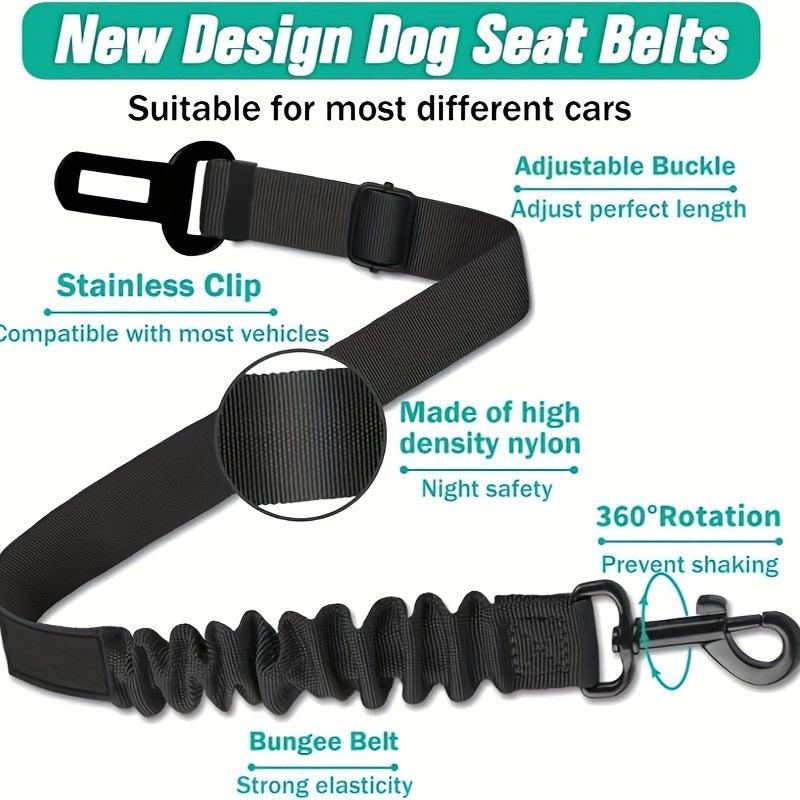 Car Dog Seat Belt Pet Nylon Traction Rope Retractable Car Seat Belt