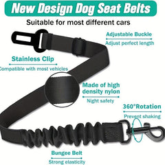 Car Dog Seat Belt Pet Nylon Traction Rope Retractable Car Seat Belt