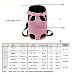 Adjustable Pet Carrier Backpack For Small Dogs And Cats Comfortable Legs Out
