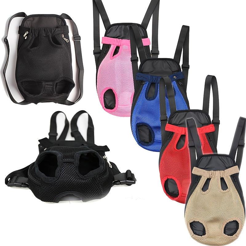 Adjustable Pet Carrier Backpack For Small Dogs And Cats Comfortable Legs Out
