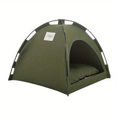Portable Pet Tent House with Washable Bed - Indoor/Outdoor Use