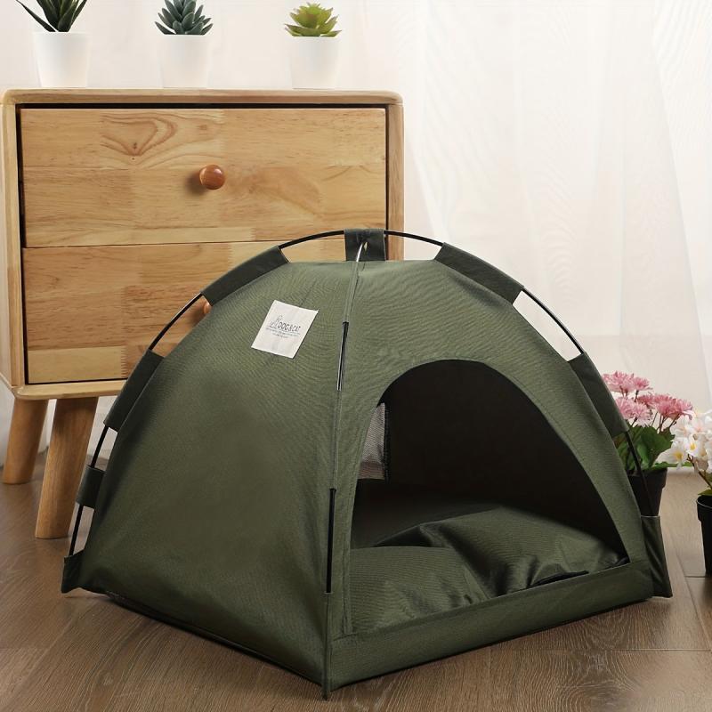 Portable Pet Tent House with Washable Bed - Indoor/Outdoor Use