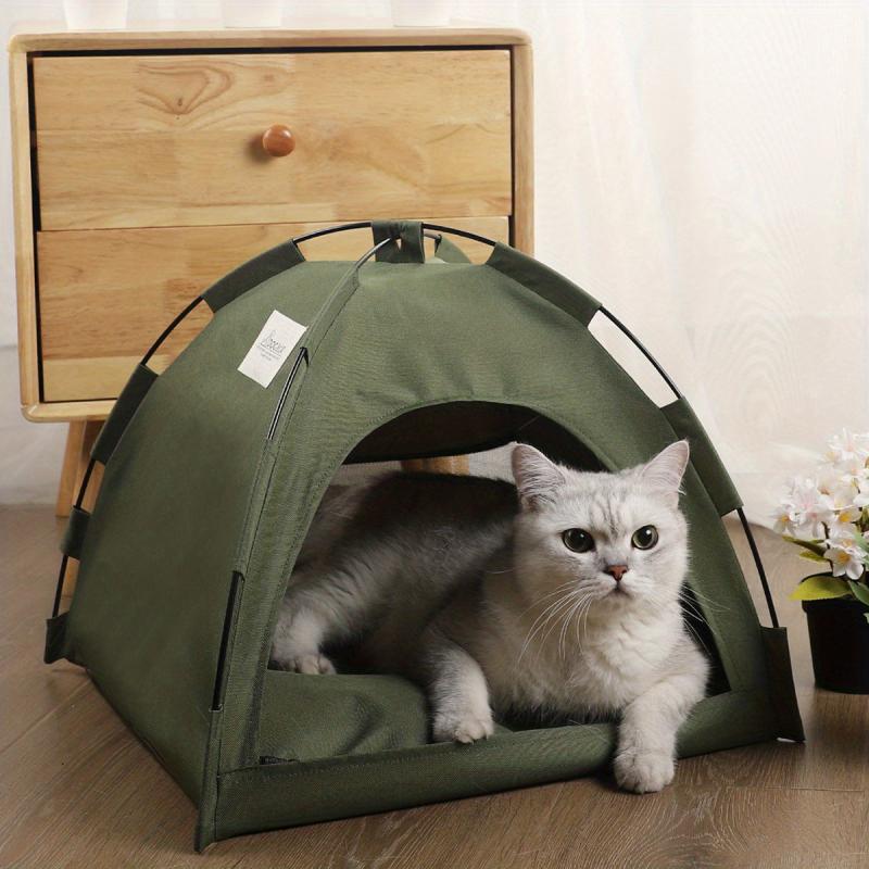 Portable Pet Tent House with Washable Bed - Indoor/Outdoor Use
