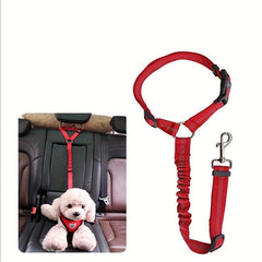 2 In 1 Pet Car Seat Belt Durable Nylon Dog Leash Backseat Dog Safety Belt