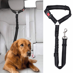 2 In 1 Pet Car Seat Belt Durable Nylon Dog Leash Backseat Dog Safety Belt