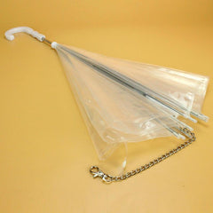 Transparent Pet Umbrella With Chains Dog Puppy Umbrella Leash