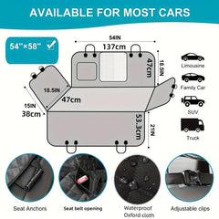Waterproof Dog Hammock Car Seat Cover