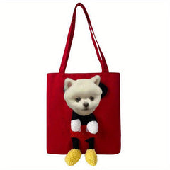 Stylish Canvas Tote Bag for Small Dog Owners