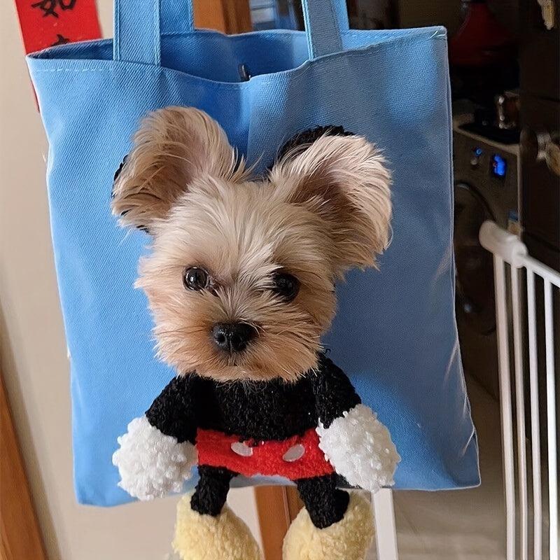 Stylish Canvas Tote Bag for Small Dog Owners