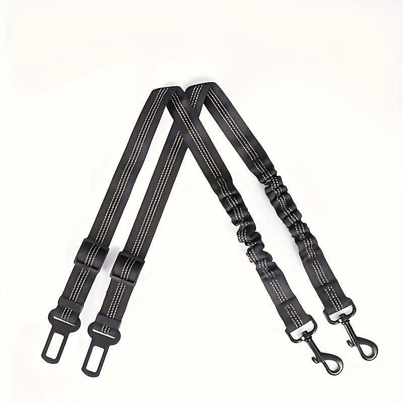 Reflective Dog Seat Belt Car Safety Harness Elastic Traction Rope