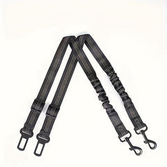 Reflective Dog Seat Belt Car Safety Harness Elastic Traction Rope
